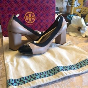Tory Burch Jolie Pump 75mm Beige/Black